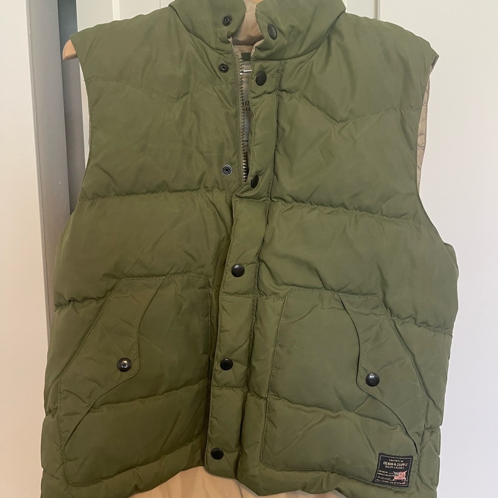 Ralph Lauren Green Down Puffer Vest